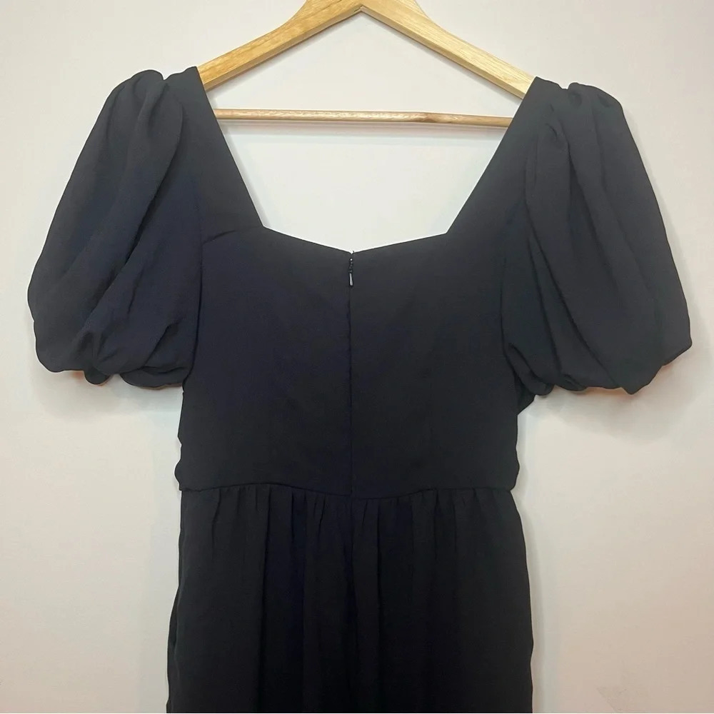 NORDSTROM CHELSEA28 Puff Sleeve Square Neckline Wide Leg Chic Jumpsuit Romper - Picture 13 of 14